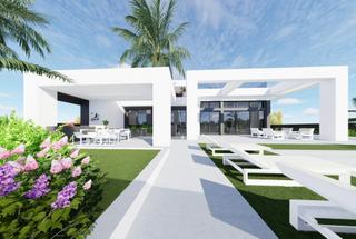 Chalet en Mar Menor golf. Nueva villa de lujo en primera línea de lago en un único complej