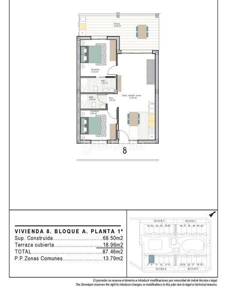 Foto 9b0b16f3-272b-450a-a2ef-55cbf0d79ff1. Apartamento  de nueva construcción con 2 dormitorios a la venta en San Cayetano, torrepacheco, murcia en Torre - Pacheco