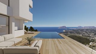 Chalet en Cumbre del Sol. Villa de lujo con 3 dormitorios y piscina infinita con espectacu