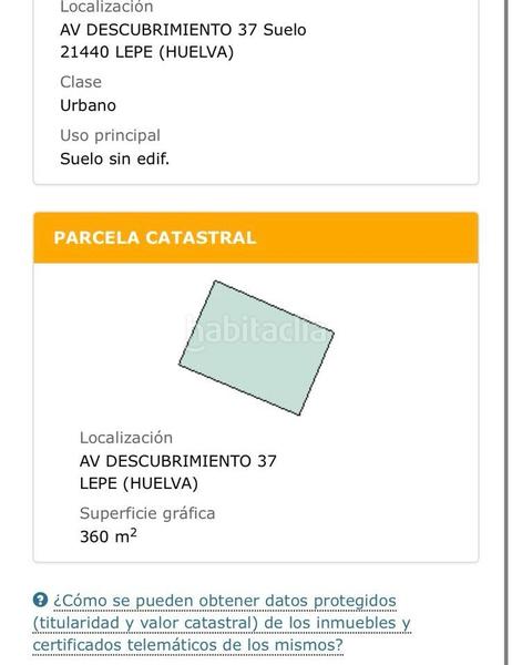 Foto 2852b404-f7ec-4d38-84c2-8f8c267e196c. Terreno residenziale in avenida del descubrimiento 37 in Lepe