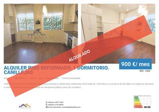 Location Rez-de-chaussée  San valentín. Alquiler piso reformado, 1 dormitorio. canillejas