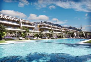 Etagenwohnung in Balcón de Finestrat-Terra Marina. Apartamento en planta baja con jardín privado, ecosostenibilidad