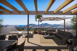 Etagenwohnung in Balcón de Finestrat-Terra Marina. Apartamento ecosostenible de primera planta con amplia terraza y