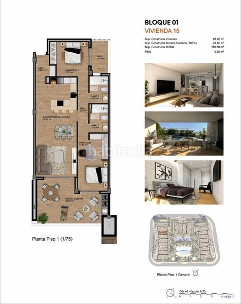 Foto fefdc917-7b5e-4f7f-b7ef-a3a180083a06. Piso apartamento de 2 dormitorios en primera planta con amplia terraza. excelentes zonas comunes. en Monforte del Cid