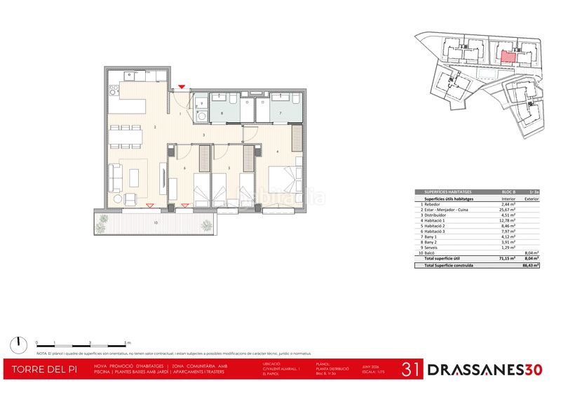 Foto 3a7ca521-7c04-4d2a-8b9c-167a5c6c3e1d. Flat 102m<sup>2</sup> in carrer de valentí almirall 1 in Papiol (El)