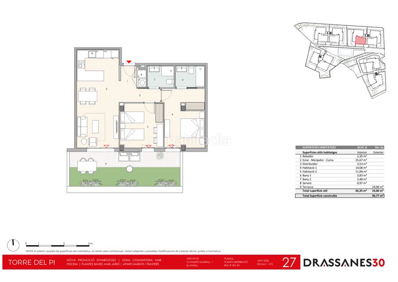 Foto 3b787b48-726f-4df1-bdd2-e6c442efbb4f. Flat 102m<sup>2</sup> in carrer de valentí almirall 1 in Papiol (El)