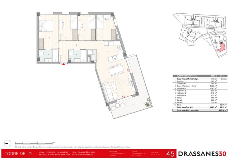 Foto 923885ca-dcd2-47bf-a62d-0ee4b1700e14. Flat 102m<sup>2</sup> in carrer de valentí almirall 1 in Papiol (El)