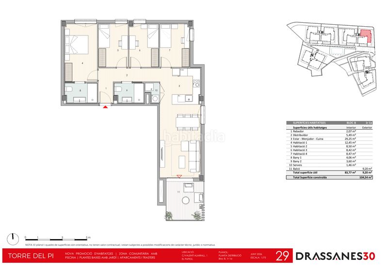 Foto a82d31de-95de-4d5a-905a-52e50979d323. Flat 102m<sup>2</sup> in carrer de valentí almirall 1 in Papiol (El)