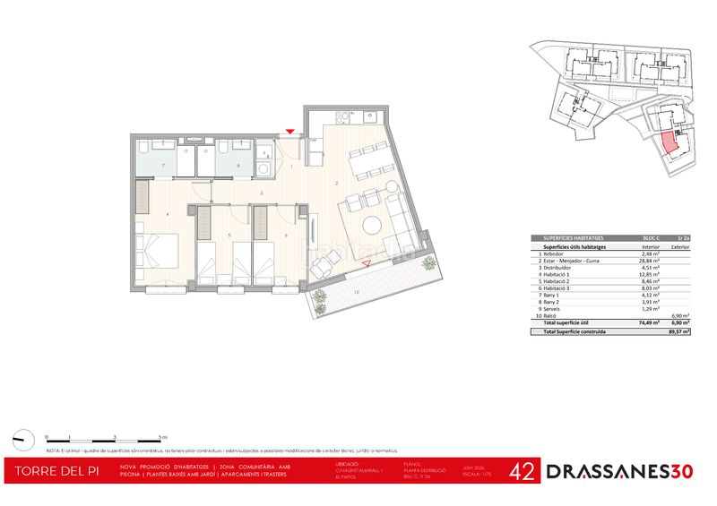 Foto c23aad47-e160-44e3-b950-342a44c3a263. Flat 102m<sup>2</sup> in carrer de valentí almirall 1 in Papiol (El)