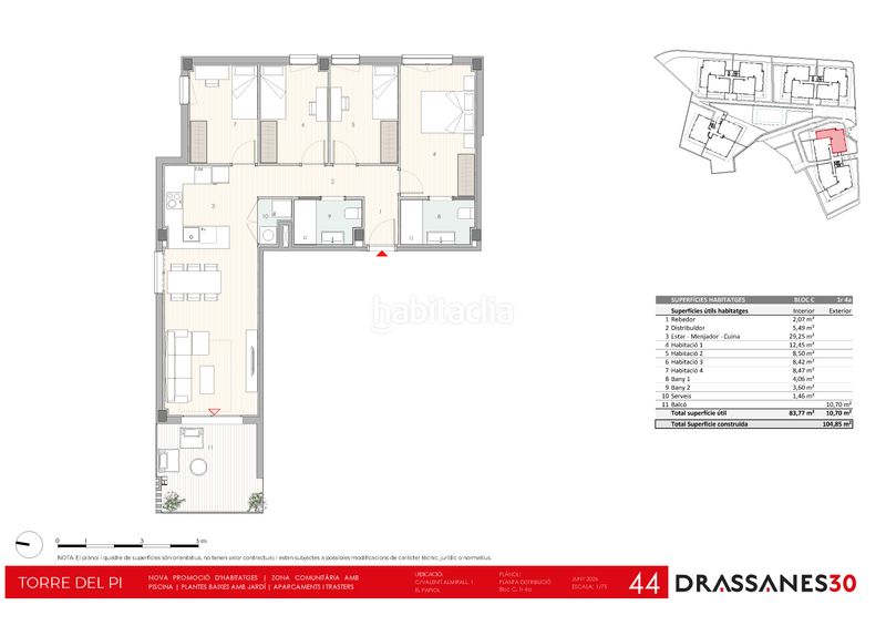 Foto f515a57b-01f2-45ae-856f-6e86ffd47bcc. Flat 102m<sup>2</sup> in carrer de valentí almirall 1 in Papiol (El)