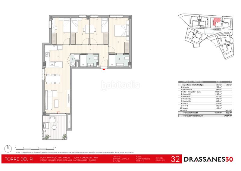 Foto f863a963-e419-4022-bf90-7fe3501d731b. Flat 102m<sup>2</sup> in carrer de valentí almirall 1 in Papiol (El)