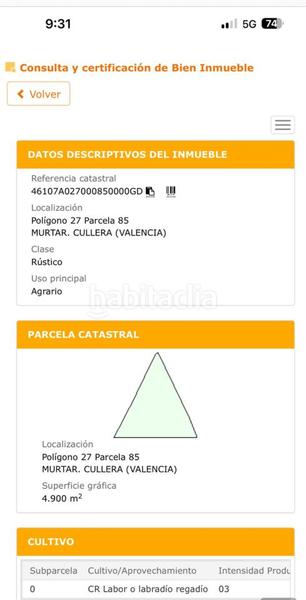 Foto eac97f26-2293-41bc-abf6-26082d4a9091. Fondo rustico in El Marenyet Cullera