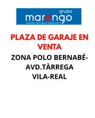 Aparcament cotxe a Centro. Plaza de garaje en vienta en zona polo bernabé vila-real
