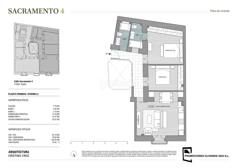 Foto 4eb62518-fbb3-40e0-8282-efaa847e6d84. Appartement 102m<sup>2</sup> dans calle sacramento 4 dans Centro Histórico Cádiz