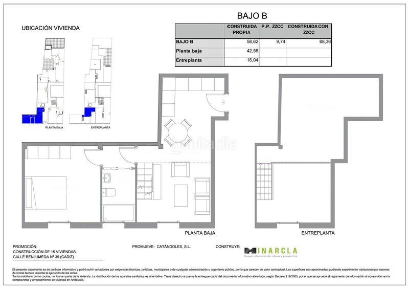 Foto e78df481-6e94-4d15-b447-1a4240508018. Planta baja exclusiva obra nueva con piscina en el centro ! junto al teatro falla y la caleta en Cádiz