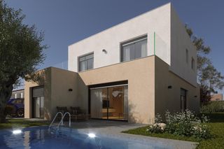 Chalet in Caldes de Malavella. Casa de obra nueva con piscina privada en caldes de malavella