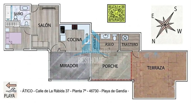 Foto ebe148a3-8654-43ca-9051-790396b39348. Àtic amb piscina a Playa de Gandía Gandia