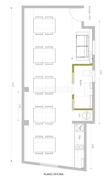 Foto 3f15ede7-6d06-4cc8-84f7-0528d9e0ea6e. Office space with heating in La Nova Esquerra de l´Eixample Barcelona