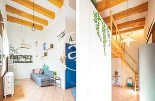Miete Zweistöckige Wohnung in Carrer de la sal 12. Dúplex de alquiler temporal de 1 habitación en la barceloneta