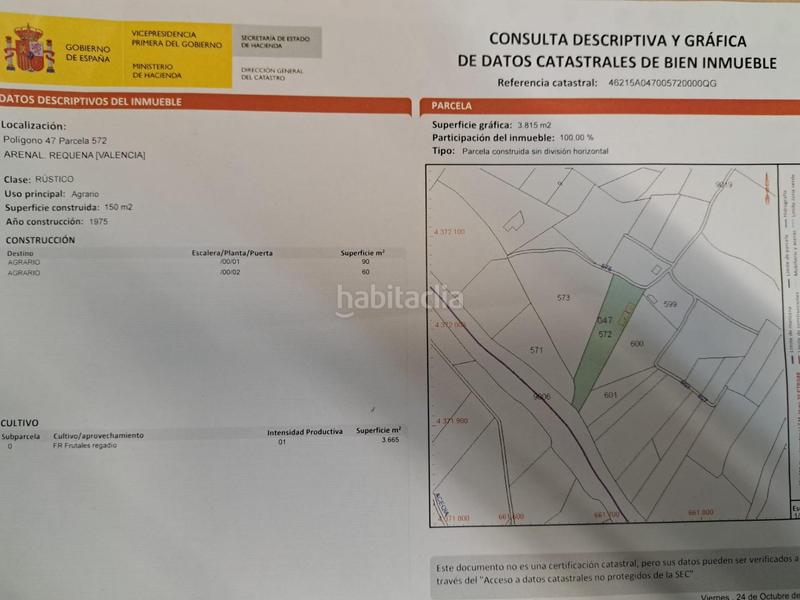 Foto 758ae34c-712b-4523-8b1b-d3804495a2e4. Masía en calle calle Requena casa de campo próxima a con pequeña nave. en Requena