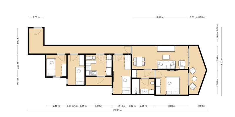 Foto f64f6191-7ee0-4c00-9237-84f56fa2d6f0. Appartamento con riscaldamento in Dreta de l´Eixample Barcelona