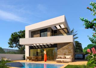 Chalet en Balcón de Finestrat-Terra Marina. Fantásticas villas de lujo con vistas al mar mediterráneo y a la