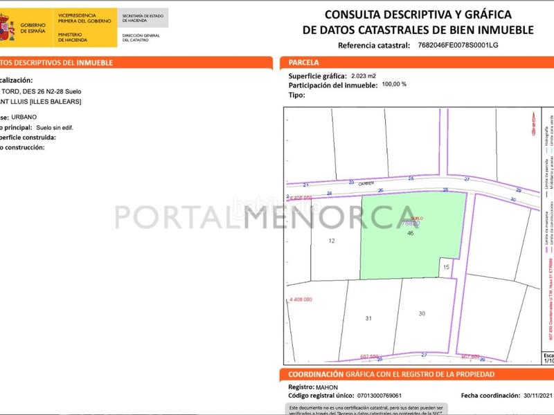 Foto a0729741-454a-4b08-8b1d-3c7ceef9540e. Terreno residencial parcela de 2023m2 posible segregación en dos parcelas para construir dos casa, proyecto presentado.... en Sant Lluís