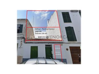 Terreno residencial en Calle de santa escolastica 14. Derecho de vuelo en zona tranquila de mahon.