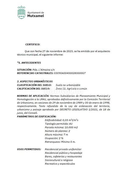 Foto 584a595b-ec16-4cf6-99ad-13dddd3e303e. Terreno residencial en el volaor 23 terreno rústico en venta en aeródromo. en Mutxamel