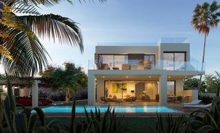 Casa en Nueva Atalaya. Villa morderna, obra nueva, 5 dormitorios, piscina, nueva milla