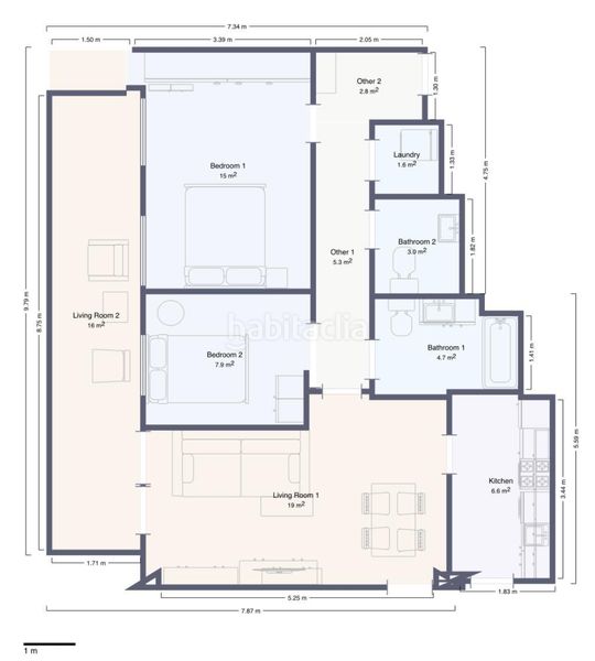 Foto 3ec56c25-4406-46d9-aaf3-e34631abf10c. Pis amb calefacció aparcament a Nou Eixample Nord Tarragona