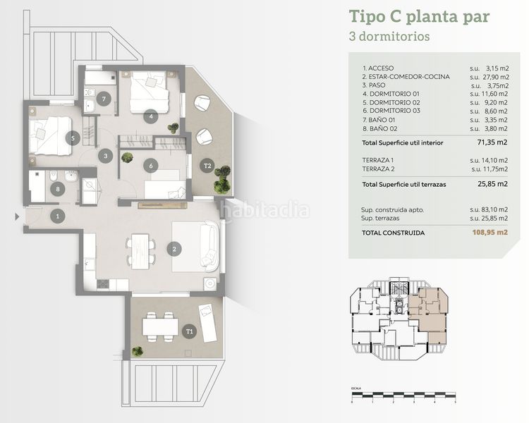 Foto 6426c7b3-b93b-43a3-acfa-3f2b1c12ce0b. Apartament amb calefacció aparcament piscina a Playa Arenal - Bol Calp