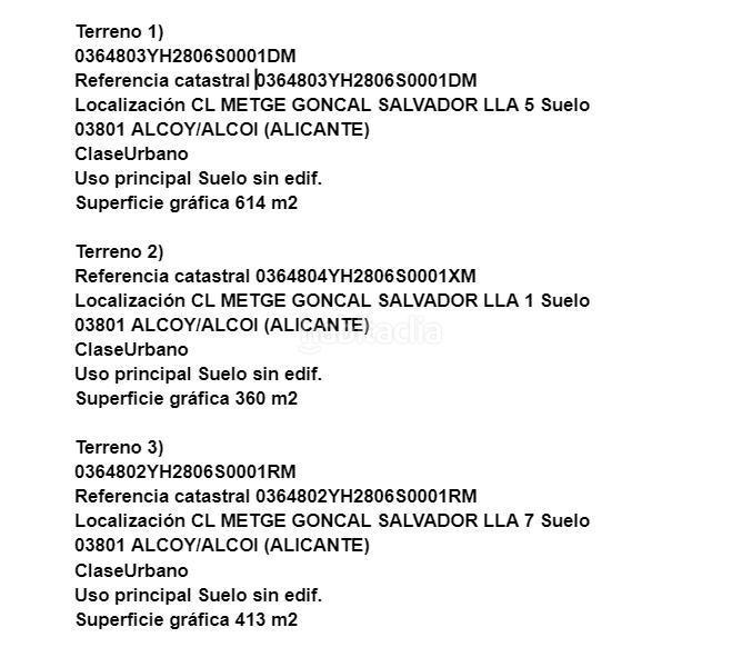 Foto 56a36efc-8d2c-4a27-886c-91fce1da3c1d. Terrain résidentiel dans carrer metge goncal salvador 1 dans Alcoi