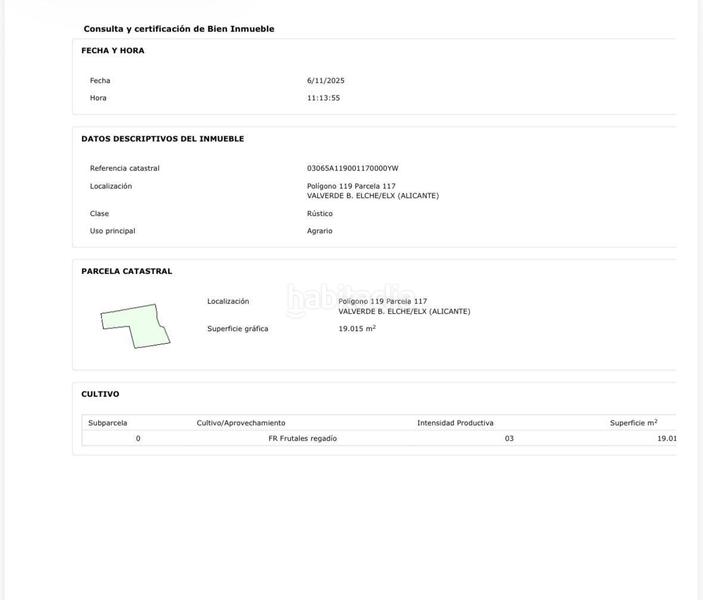 Foto 1e01ae3f-6023-44de-b75b-4c824da98743. Finca rústica terreno rustico en Valverde en Valverde Elche / Elx