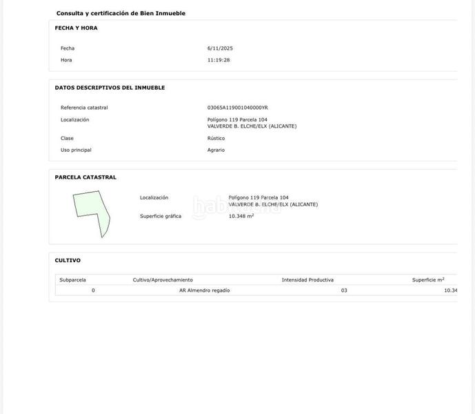 Foto 81cb2c2a-b5d9-4e8f-bb39-797027d4c43a. Finca rústica terreno rustico en Valverde en Valverde Elche / Elx