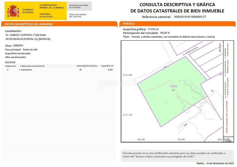 Foto b86338b1-8ecb-46a8-8976-e25430a6a749. Industrial plot in El Puntal Murcia