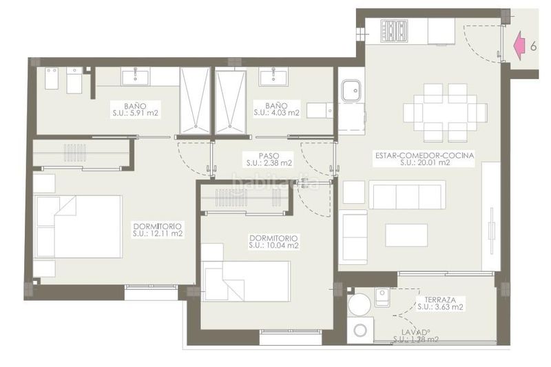 Foto 6fbd2383-59e1-460e-9ff6-487a61f4c15b. Pis amb aparcament a Juan Carlos I Murcia