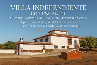 Xalet en San Pedro de Alcntara Pueblo. Villa independiente con 3.000 m, piscina y garaje 68 coches  san