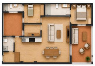 Appartamento in De sant josep 13. Planta baja con dos patios privados y gran zona de día  oportuni