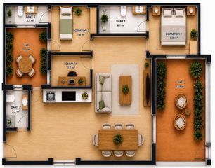 Etagenwohnung  De sant josep 13. Planta baja con dos patios privados y gran zona de día  oportuni