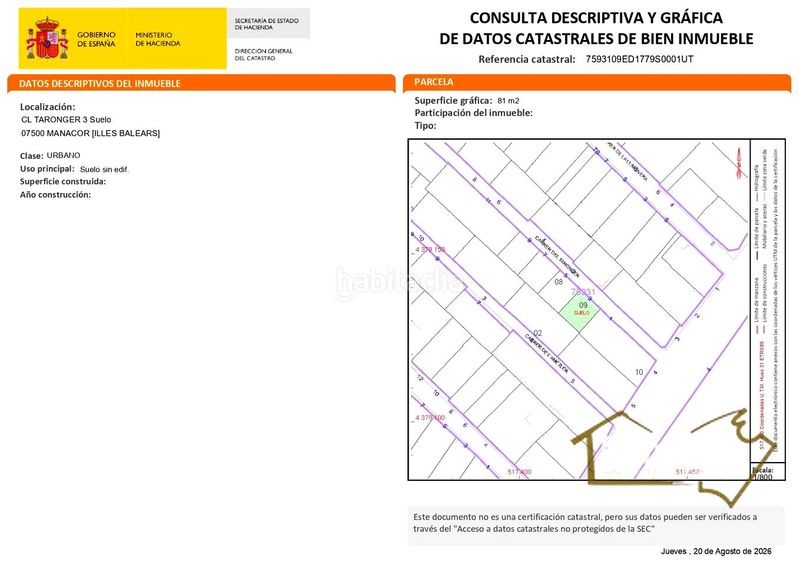 Foto cb156e87-a67d-445d-abec-3bc5b191aa35. Terreno residencial venta de solar en Manacor centre Manacor
