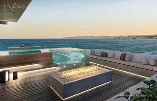 Apartamento en Seghers. Ático de lujo en primera línea de playa con piscina privada en e