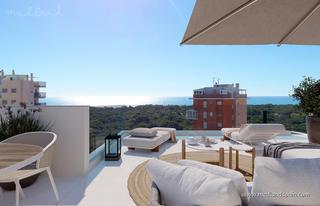 Apartamento en Puerto Deportivo. Ático con vistas al mar y solárium privado en guardamar