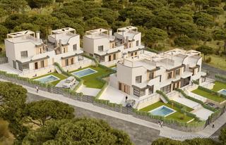 Xalet a Polop. Chalet pareado de 3 dormitorios, solárium privado y piscina con