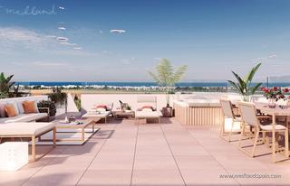 Apartament a Pilar de la Horadada Ciudad. Apartamento con solárium privado y vistas al mar en pilar de la