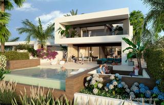 Chalet en Algorfa. Chalet en primera línea de golf con sótano y piscina privada en