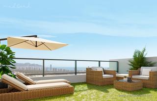 Casa adossada a Balcón de Finestrat-Terra Marina. Chalets pareadas de 3 dormitorios, sótano, solárium y vistas pan