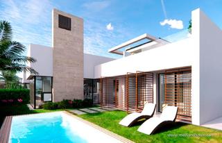 Chalet in Mar Menor golf. Chalet en una planta con sótano, solárium y piscina privada en s