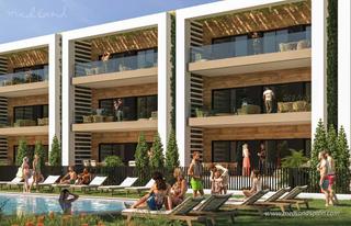 Apartament a Las Lomas de Rame-Bahía Bella. Apartamentos con 3 dormitorios y jardín privado en primera línea