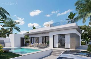 Chalet in Polop. Moderno chalet en una planta con solárium y piscina privada en p